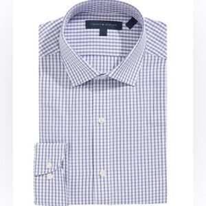 Tommy Hilfiger Grid Print Dress Shirt-PURPLE-15.5-34/35